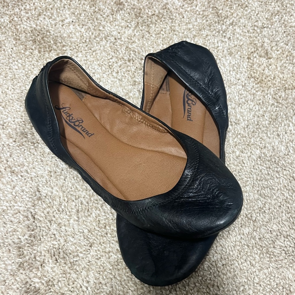 Lucky Brand Black Leather Loafers